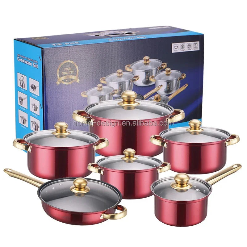 Stainless Steel Nonstick Cookware Set – Pots & Frying Pan