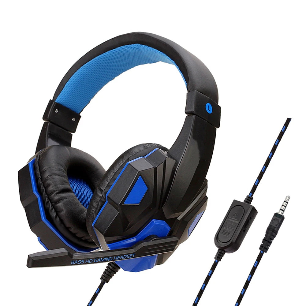 Wired Gaming Headset with Noise-Cancelling Mic — 120° Adjustable for PS4, PS5, Xbox, PC & Smartphone