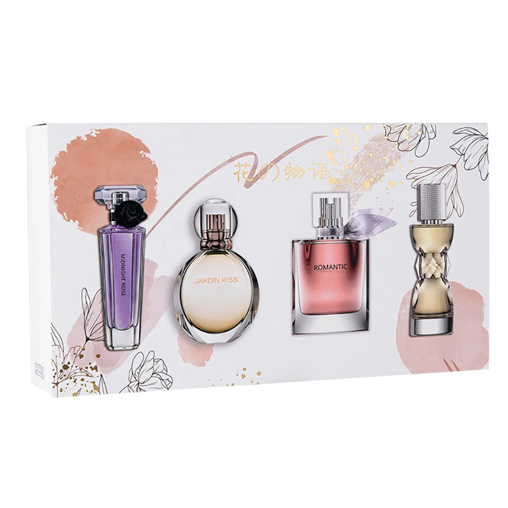 Women’s Floral Pheromone Fragrance Gift Box Set 105ml – 4-Piece Feminine Charm Spray Collection