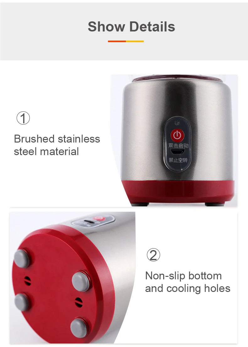 Multifunction Portable USB Rechargeable Blender – Electric Fruit Mixer, Orange Juicer & Milkshake Maker