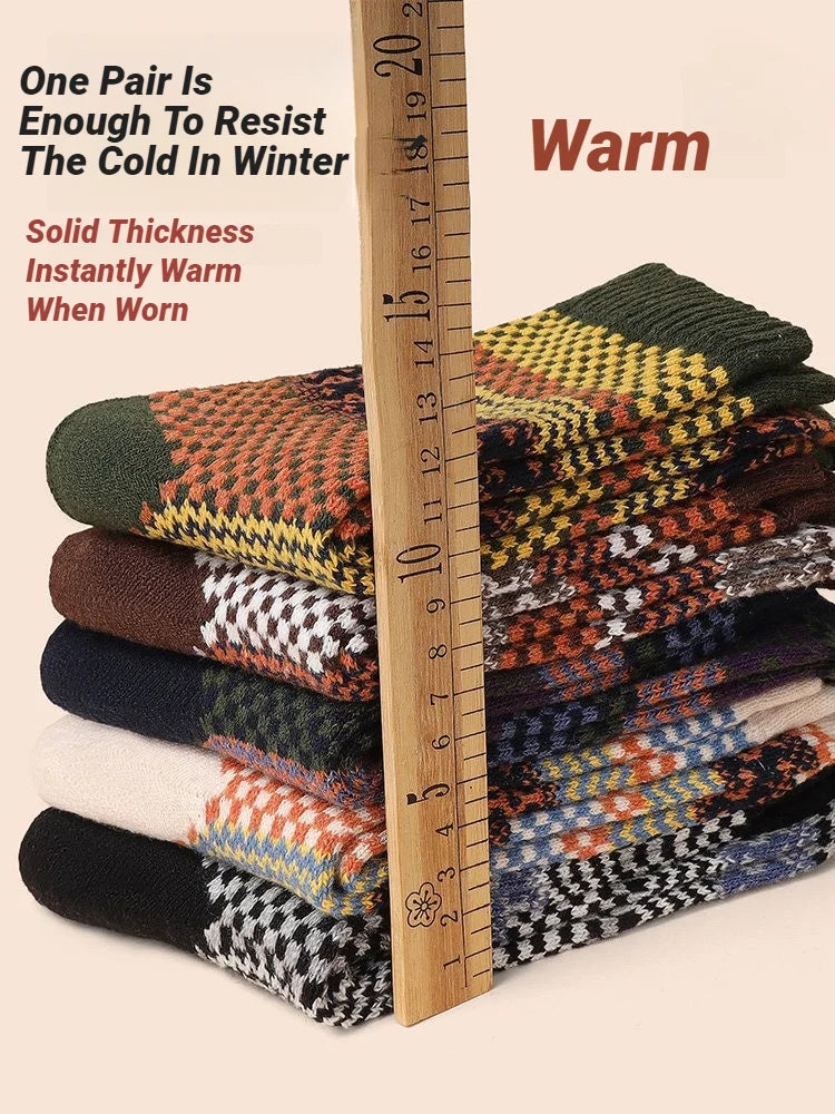 Men's Retro Winter Knit Socks