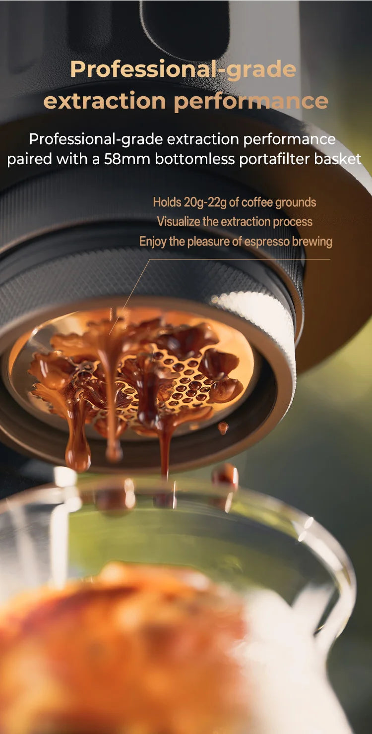 The Smartest Espresso Machine You Can Take Anywhere — IKAPE Kapo K2 | Bluetooth, 20-Bar, 13500mAh Battery, 51/58mm Portafilter
