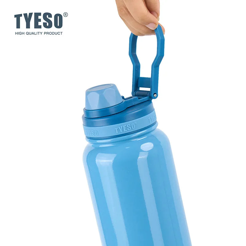 TYESO 304 SS Vacuum Thermos Bottle – Wide Mouth, Leakproof, 6–12Hr, 600–1200ml, 10+ Colors, Optional Cup Bag