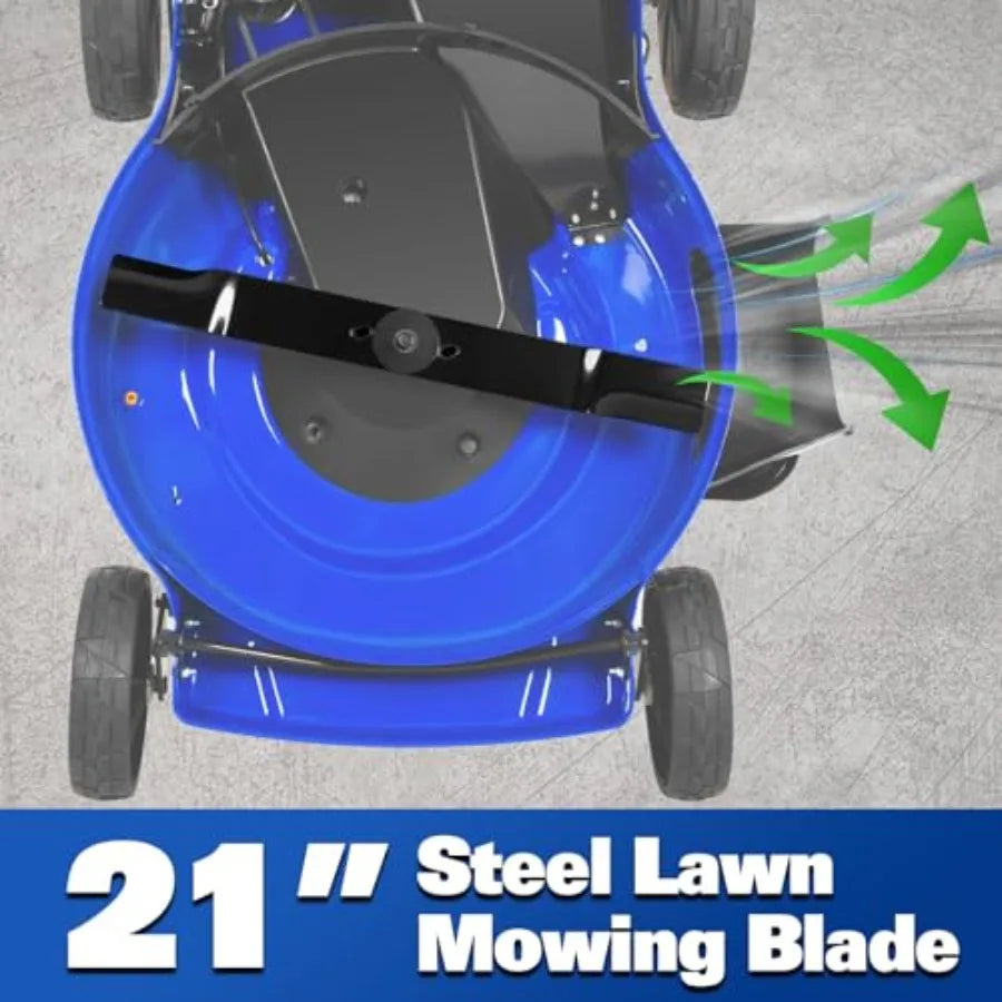 21-Inch Self-Propelled Gas Lawn Mower 201cc | 4-Cycle OHV Engine, 3-in-1 Bagging, Mulching & Side Discharge, 8-Position Height Adjustment