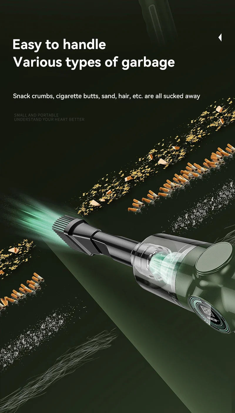 Cordless Handheld Car Vacuum with Washable Filter