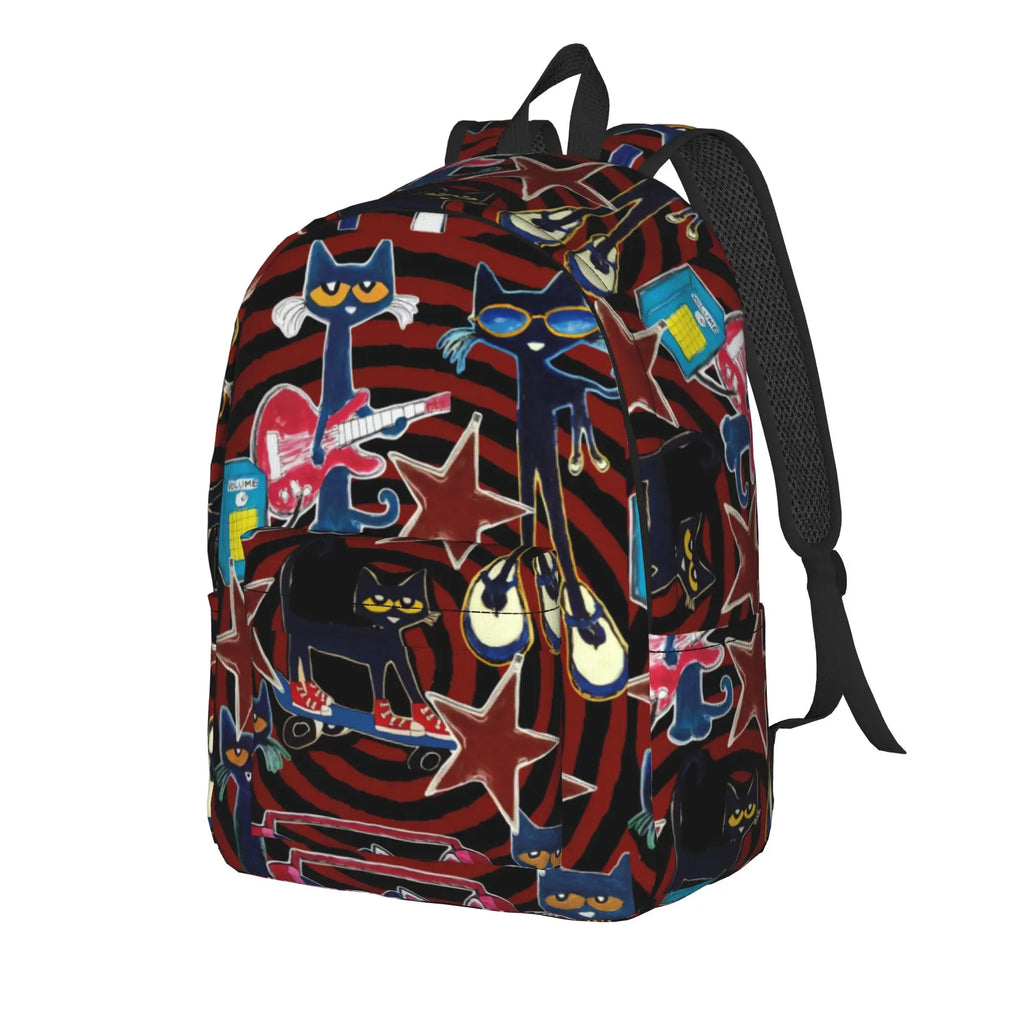 Pete the Cat Backpack – Casual Polyester Rucksack