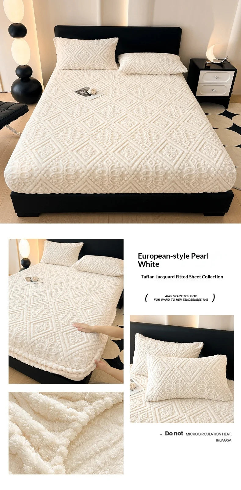 Winter Coral Plush Mattress Cover – High Elasticity Anti-Slip Breathable Bed Sheet