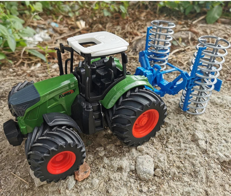 Farm Tractor Toy with Trailer & Accessories – Simulation Farmer Vehicle Set for Kids