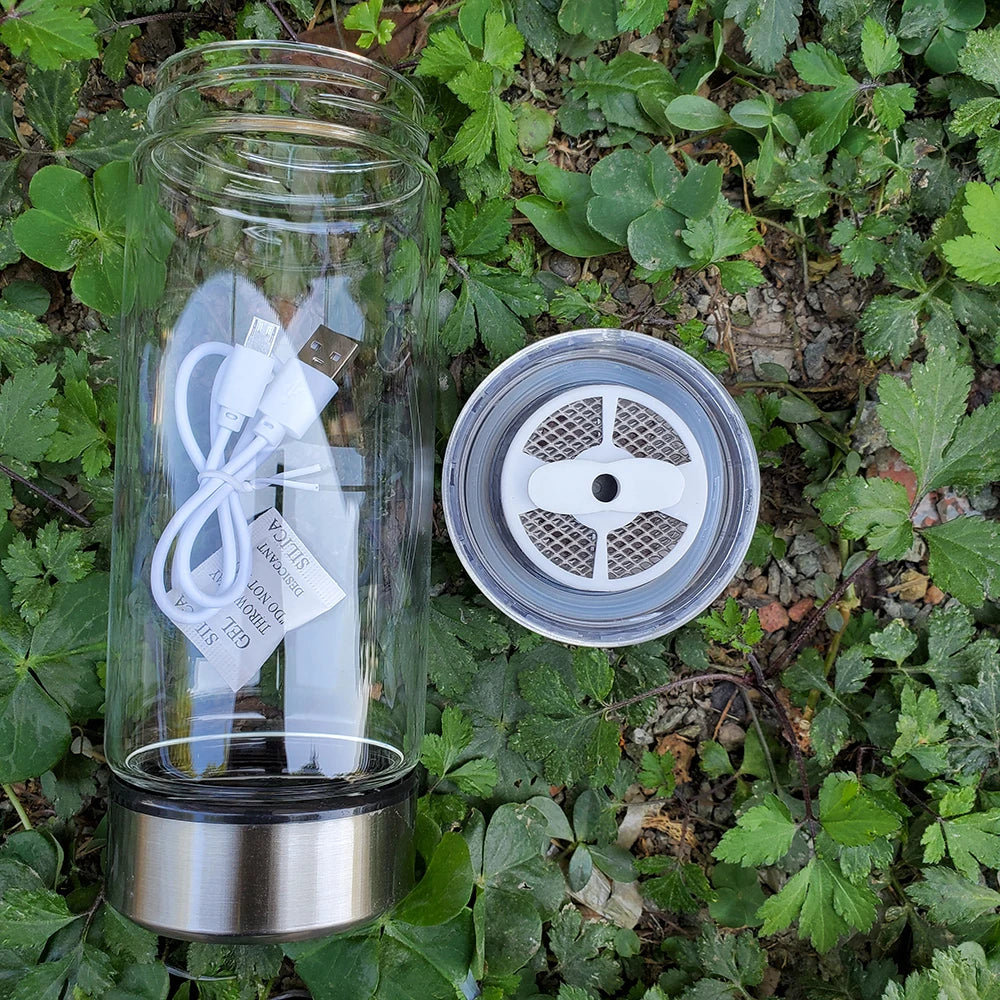 Titanium Portable Hydrogen-Rich Water Cup — Ionizer & ORP Alkaline Water Bottle
