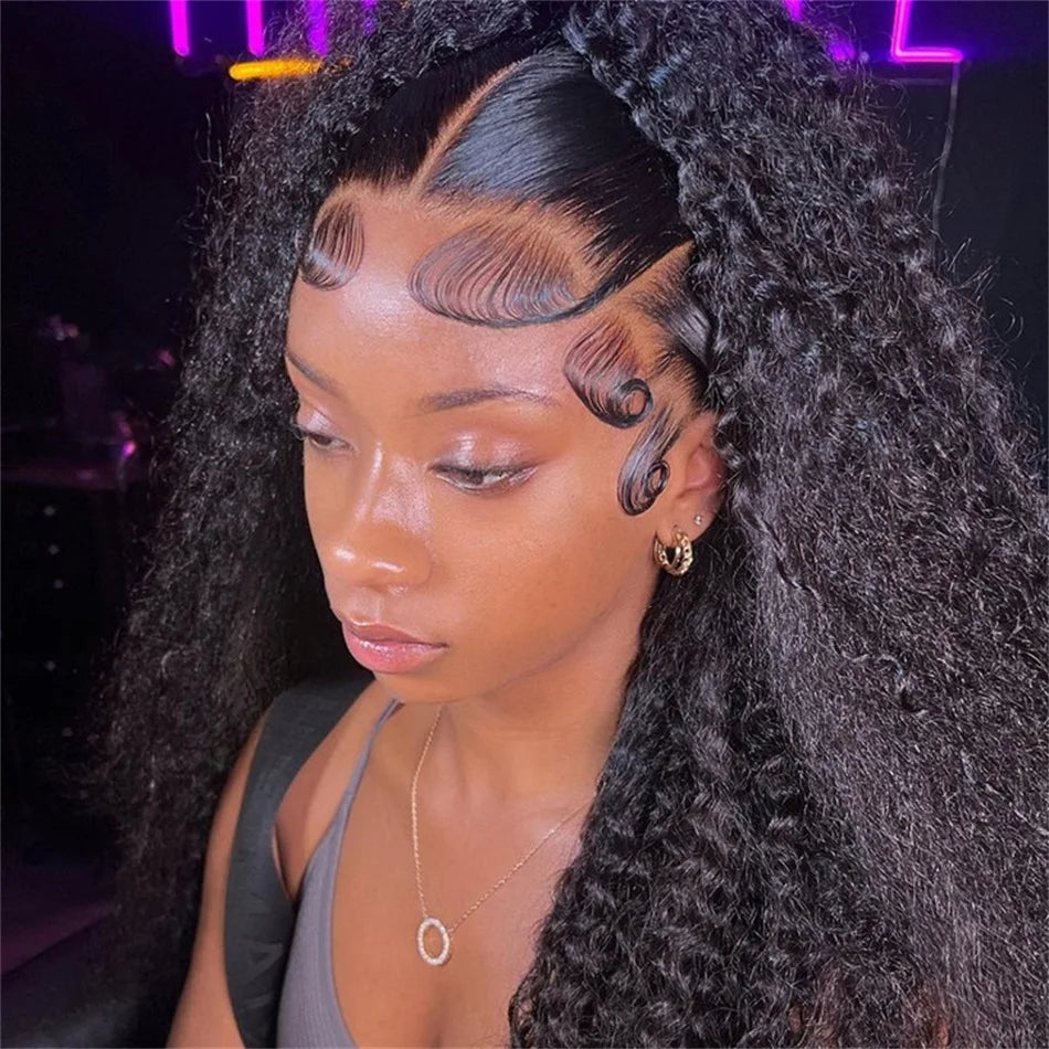 Rosabeauty 34 36inch Hd 13x4 13x6 Curly Wigs Deep Wave Frontal Wig Brazilian Curly Human Hair Wig Loose Water Wave Wig For Women