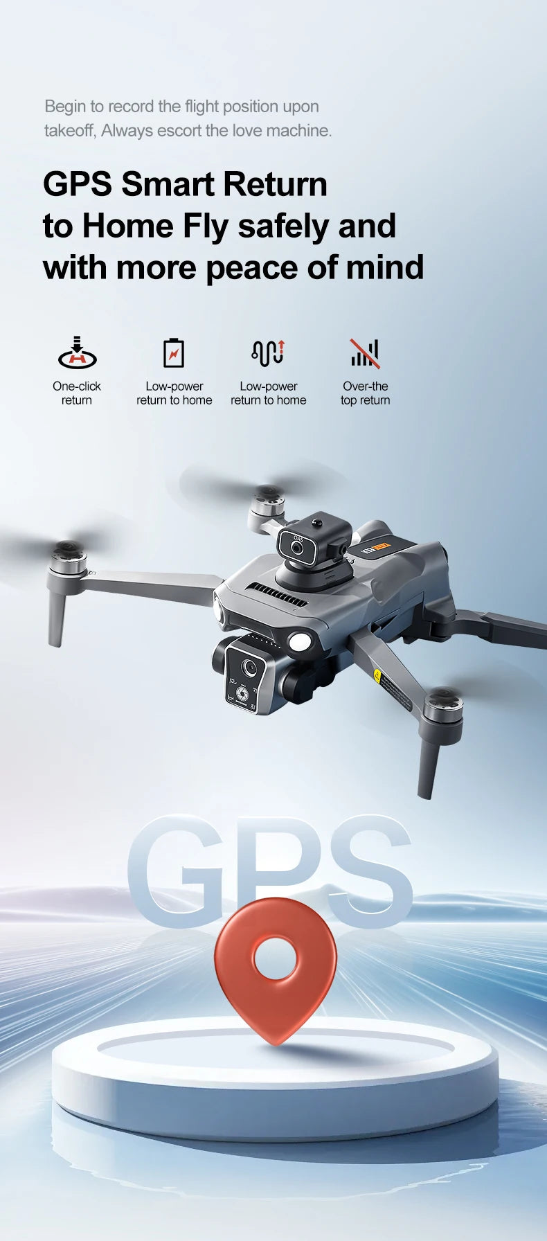 K19 Max Fishing Drone with GPS & 2K Camera