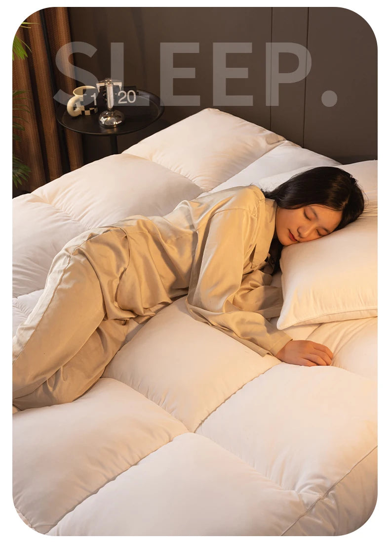 Hotel-Grade Thickened Mattress Topper – Soft Cushion for Single & Double Beds, Dorm & Home