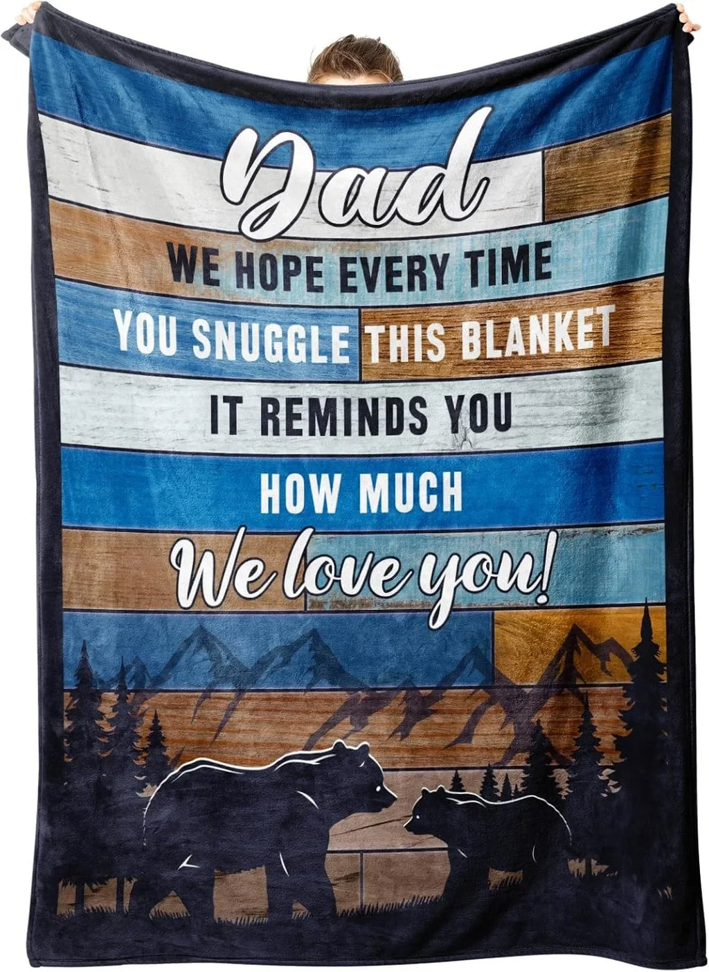 Family Gift Throw Blanket – Soft Warm Personalized Gift for Dad, Mom, Grandparents & Family