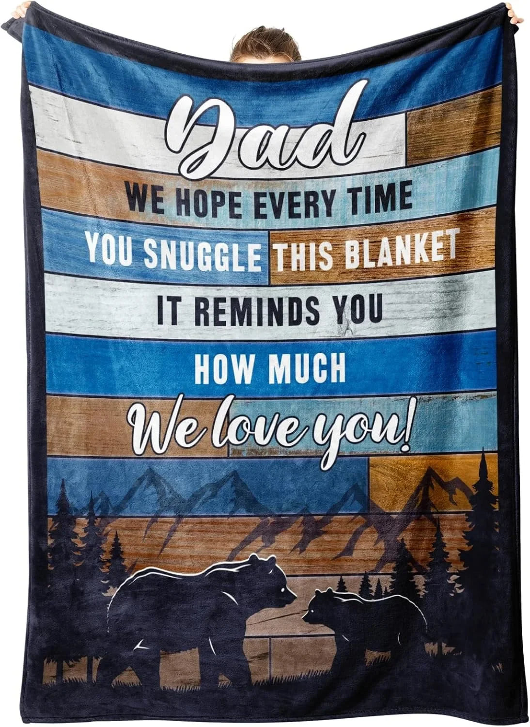 Family Gift Throw Blanket – Soft Warm Personalized Gift for Dad, Mom, Grandparents & Family