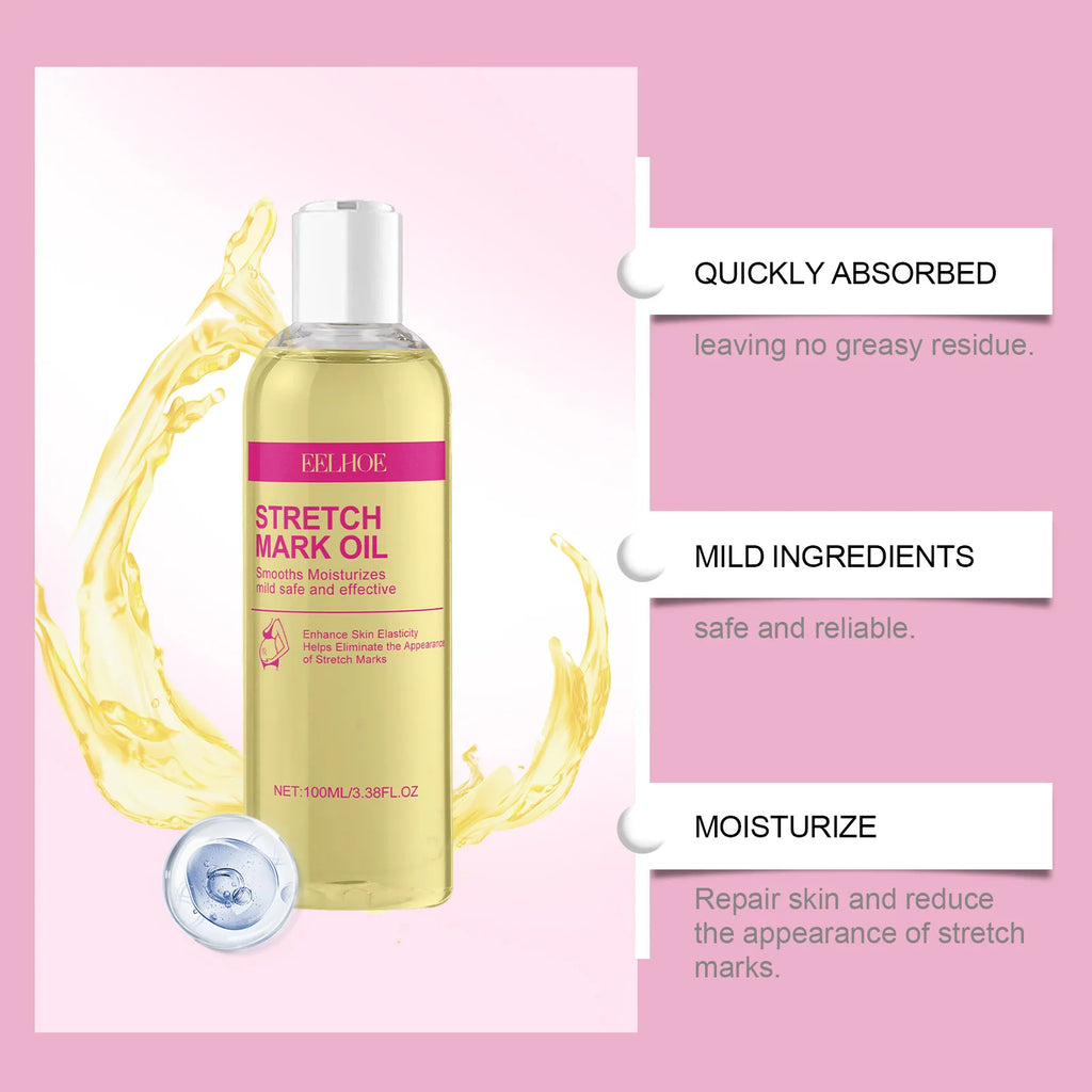 EELHOE Vitamin E Skin Care Oil — Pregnancy Stretch Mark Removal & Firming Collagen Body Oil 100ml