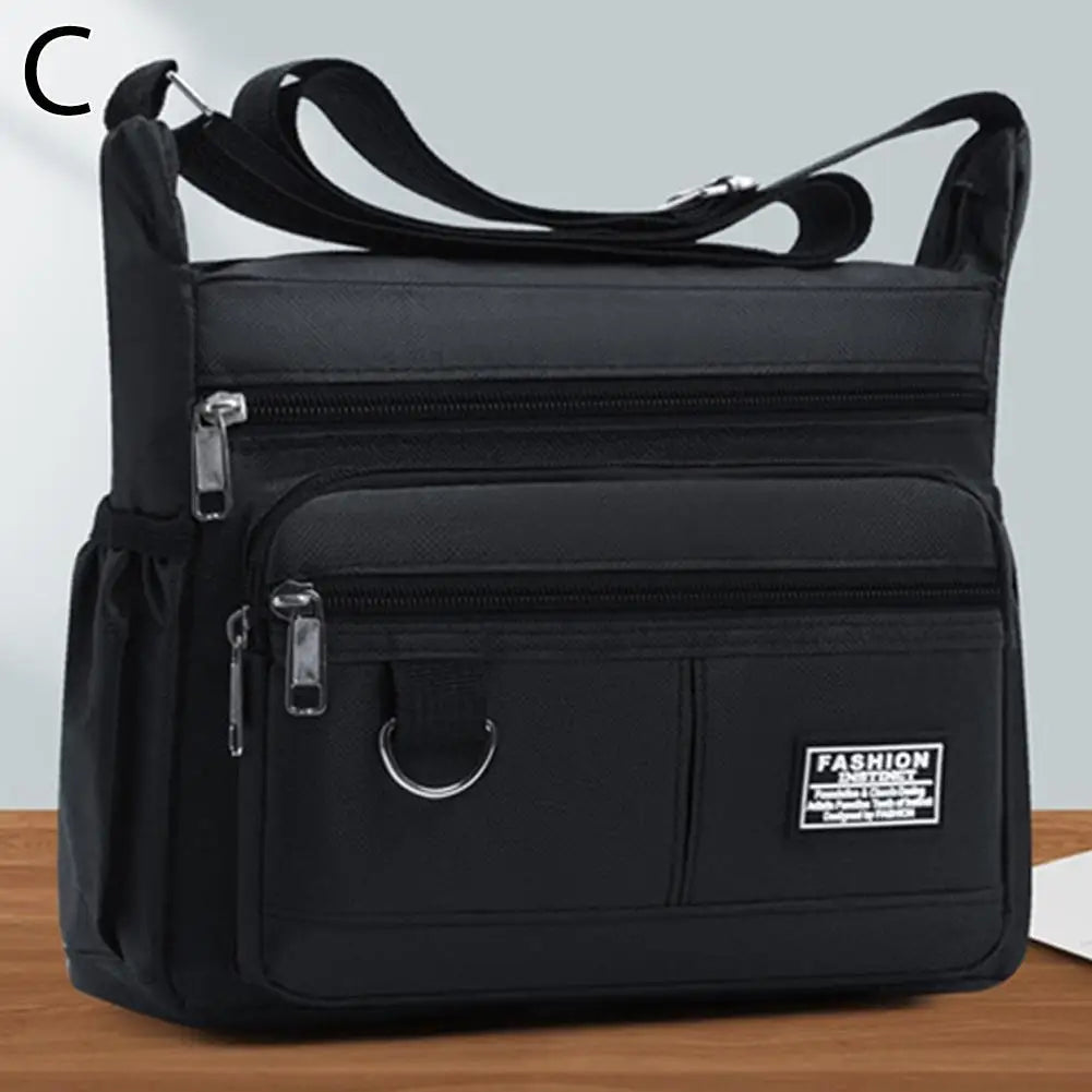 Men's Large Capacity Crossbody Bag – Multi-Pocket Business Shoulder Handbag in 4 Styles