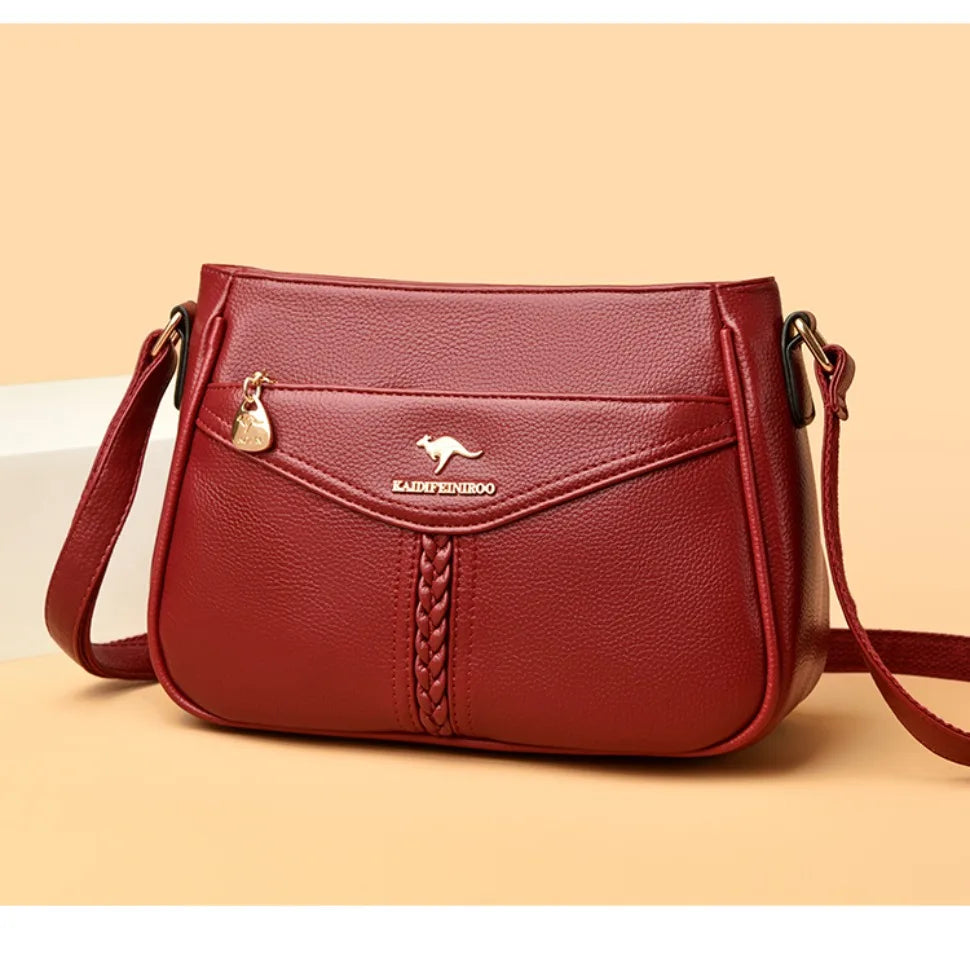 VANDERWAH Luxury PU Flap Shoulder Bag – Letter & Sequin Designer Crossbody Handbag for Women
