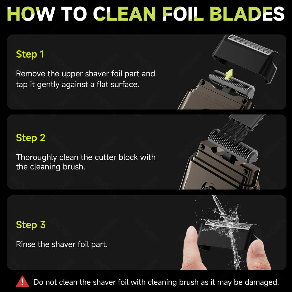 Compact Foil Electric Shaver — Pop-Up Precision Trimmer, Type-C Charging, 7000RPM