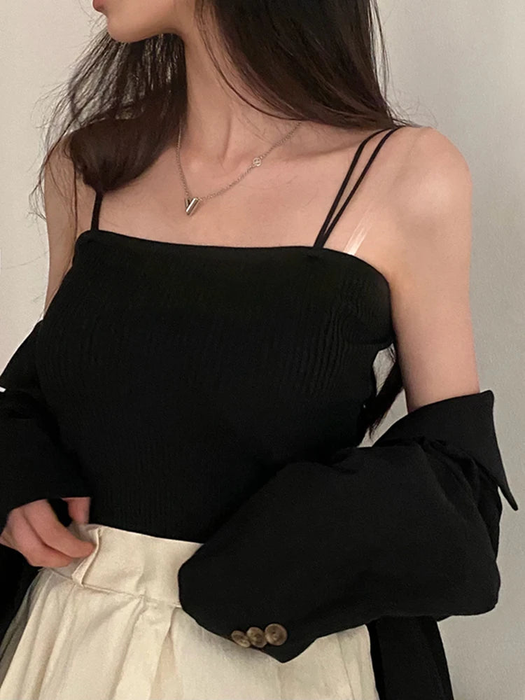 Women's Halter Crop Top – Backless Sleeveless Slim Solid Tube Cropped Vest for Summer