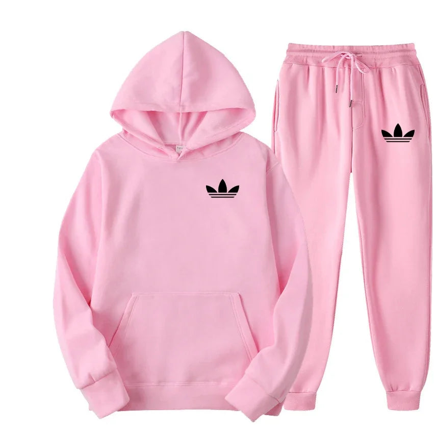 Men's Two-Tone Hoodie & Pants Casual Tracksuit Set – Outdoor Jogging Luxury Sport Suit