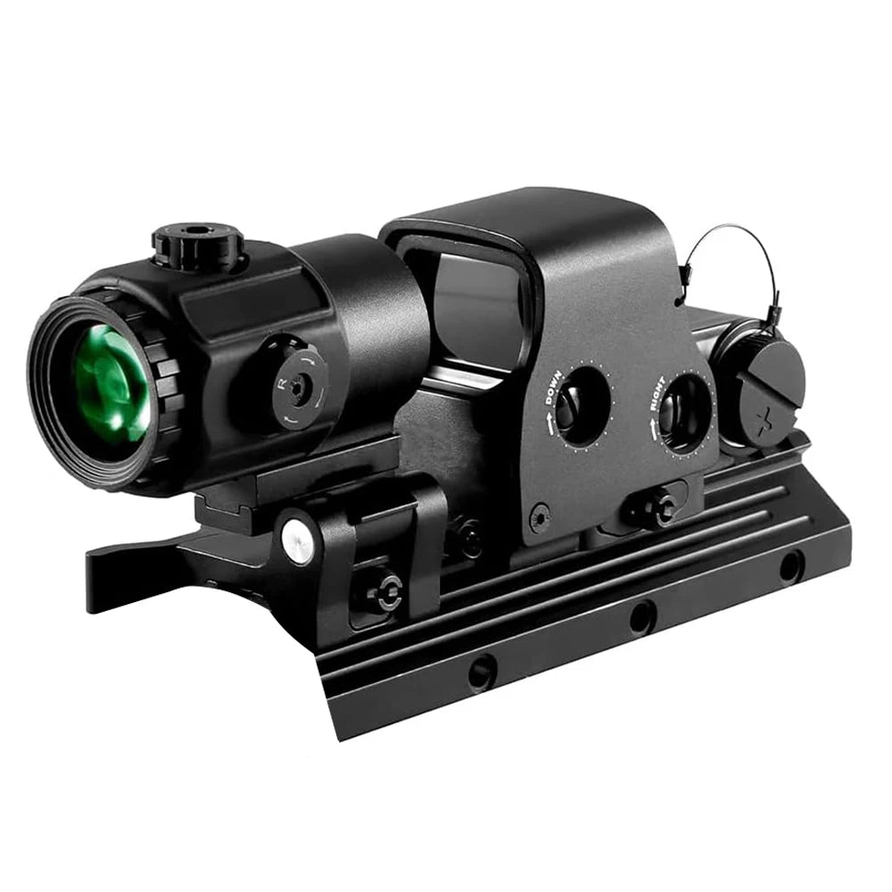 558 Holographic Red Dot Sight with G43 Magnifier — Tactical Hunting Optic, 20mm Rail Mount