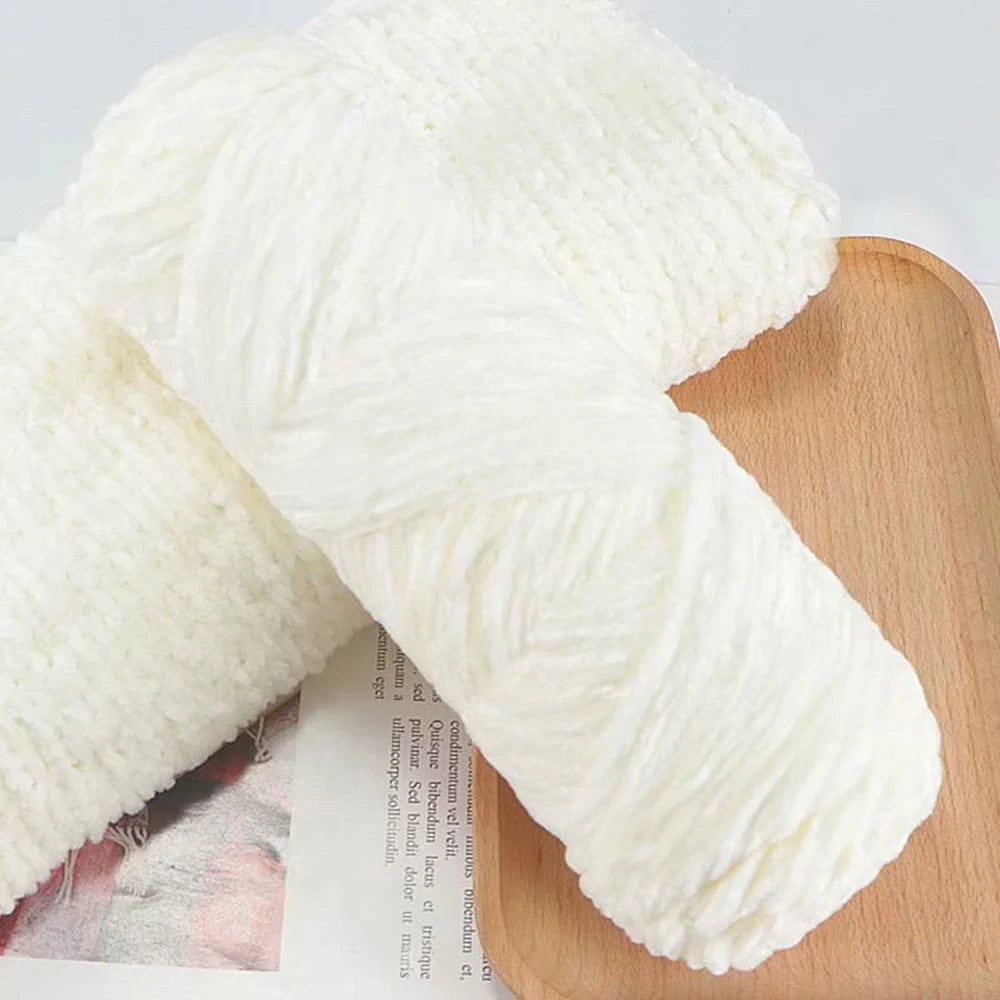 Chenille Soft Velvet Yarn – 95g Blended Knitting Wool for Crochet Scarves, Baby Blankets & Hats