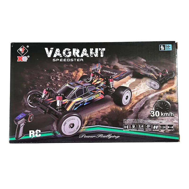 WLtoys 244016 V2 1:24 Scale 2WD RC Racing Car with Electronic Gyro – 25KM/H 3-Speed Remote Control