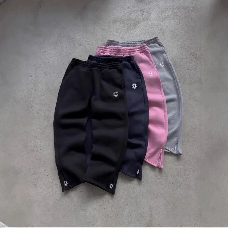 Y2K High Street Drawstring Sweatpants — Hip-Hop Rap Casual Trousers Unisex