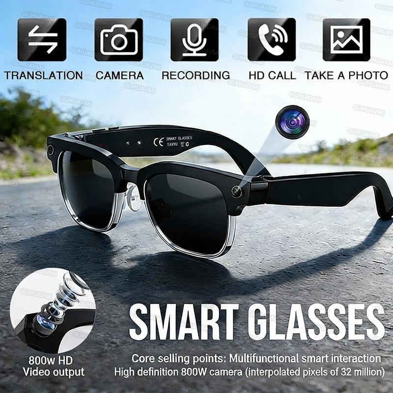 2026 800W Dual-Lens AI Smart Glasses — 4K HD, AI Translation, Bluetooth 5.3 & ChatGPT