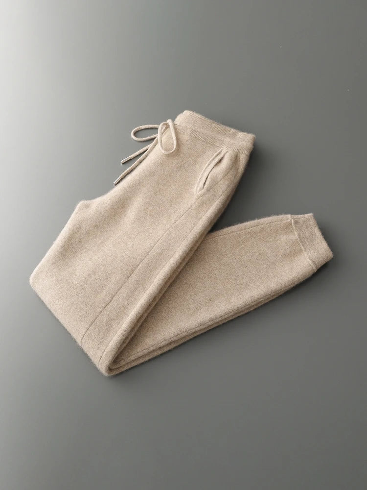Men's 100% Merino Wool Zip Cardigan & Slim-Fit Pants Set – Warm 2-Piece Winter Suit