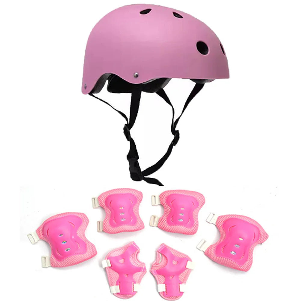 Children's 7-in-1 Protective Body Gear Set – Helmet, Impact Resistant, Shock-Absorbing & Breathable for Outdoor Sports