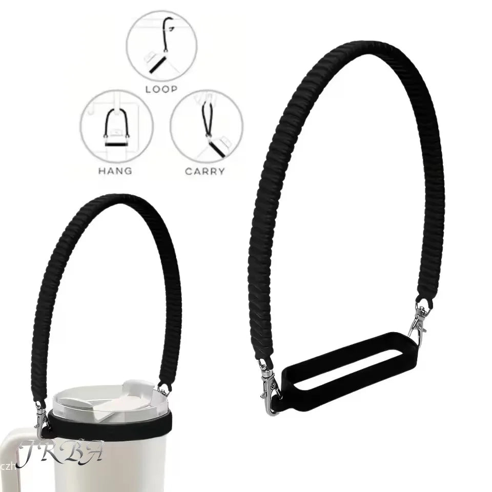 Silicone Water Bottle Sling Carrier & Handle Strap – Soft, Durable, Fits Most 8–40oz Bottles