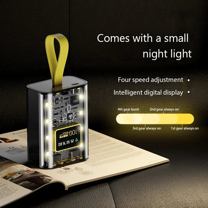 3x18650 DIY Power Bank Case — Dual USB Fast Charge with LED Night Light