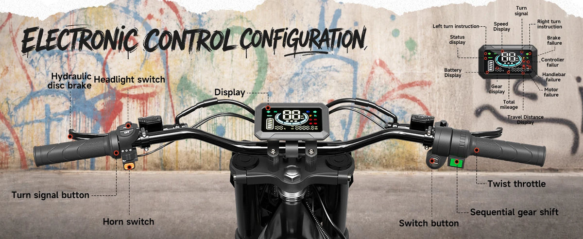 X1 Spark L Electric Dirt Bike – 60 Mile Range