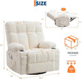 Swivel Rocker Recliner with Heat, Massage & Cup Holders