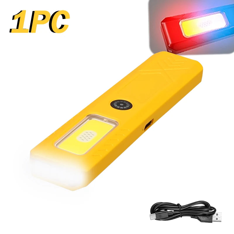 Heinast Mini COB+LED Keychain Flashlight – 6 Modes, Type-C Rechargeable, Magnetic Base, Clip, 32g EDC