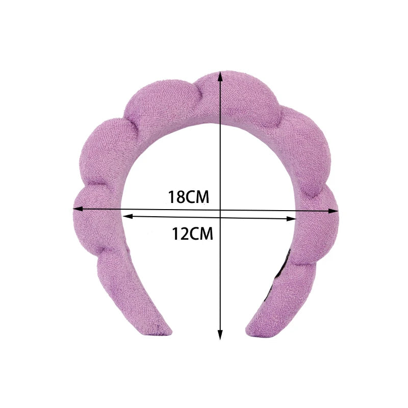 Puffy Spa Headband & Wristbands Set — 3 Pack