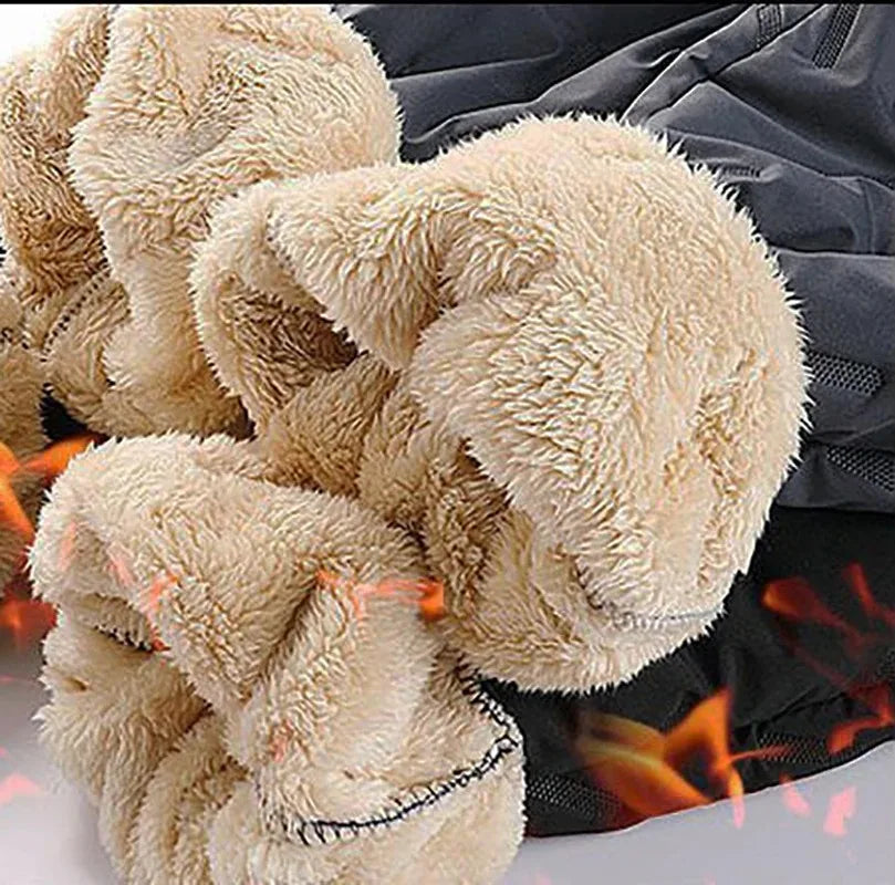 Women's Warm Plush Straight Leg Drawstring Pants — Thickened Winter Sport Trousers