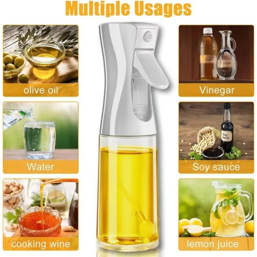 Spray Less. Cook Better. — Reusable Oil Mist Spray Bottle | Food Grade, Olive Oil & Vinegar Dispenser, 200/300/500ml, Black & White