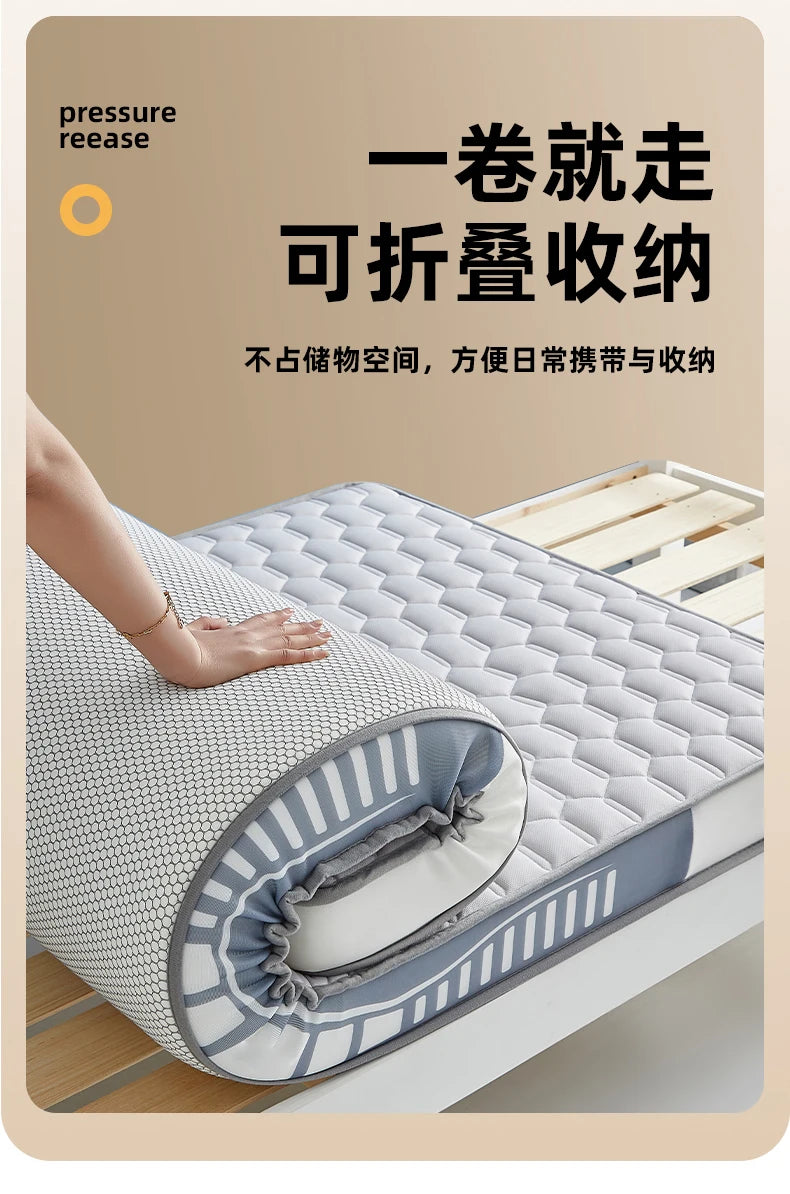 Latex Memory Cotton Mattress Cushion – Children & Home Tatami Mat, Custom Single 90x190cm, Dorm