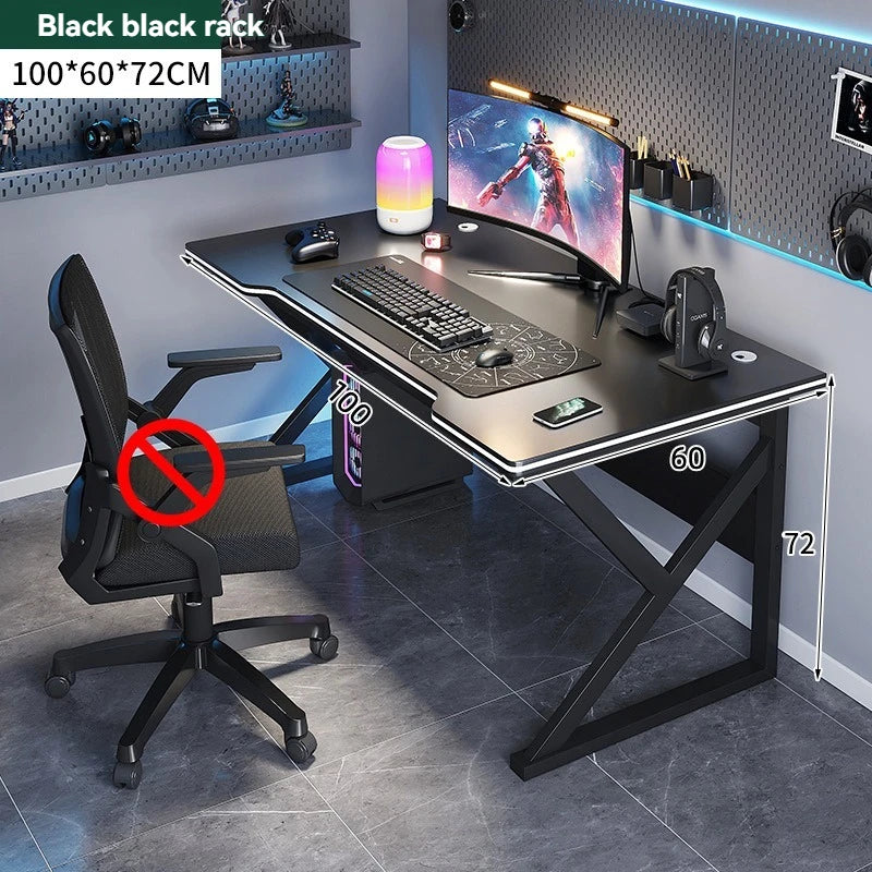 Simple Computer Desk — Metal Frame Home Office, Student, Gaming & E-Sports Workbench