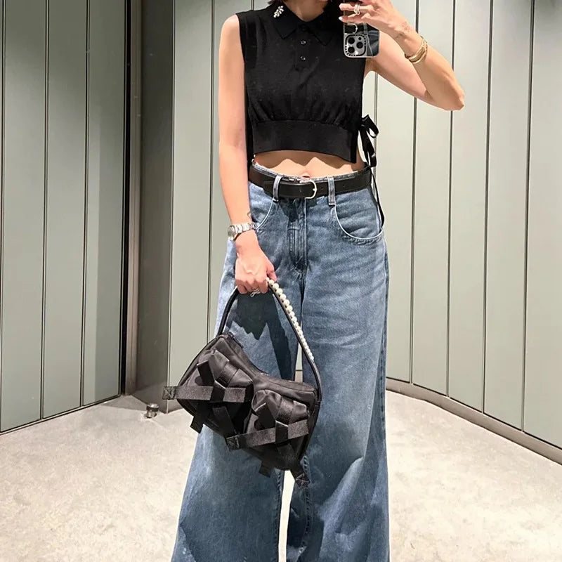 New Pearl Bow Bolsos Mujer Underarm Bag Multi-function Square Sac Femme Shoulder Bags for Women Casual All-match Zipper Bolsas