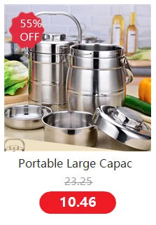 Insulated Stainless Steel Lunch Container with Handle