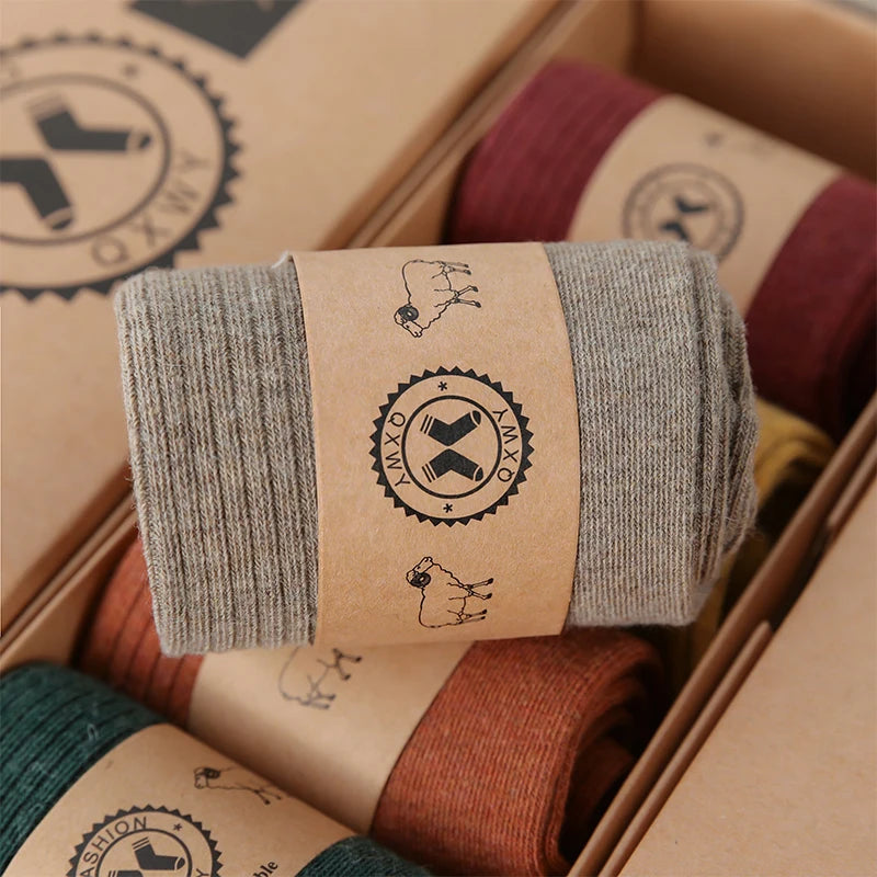 Thick Wool-Blend Mid-Calf Boot Socks