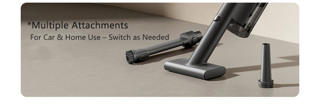 Mijia Car Vacuum Cleaner — 21kPa Suction, 5-Stage Filtration, 2400mAh, Type-C Charging