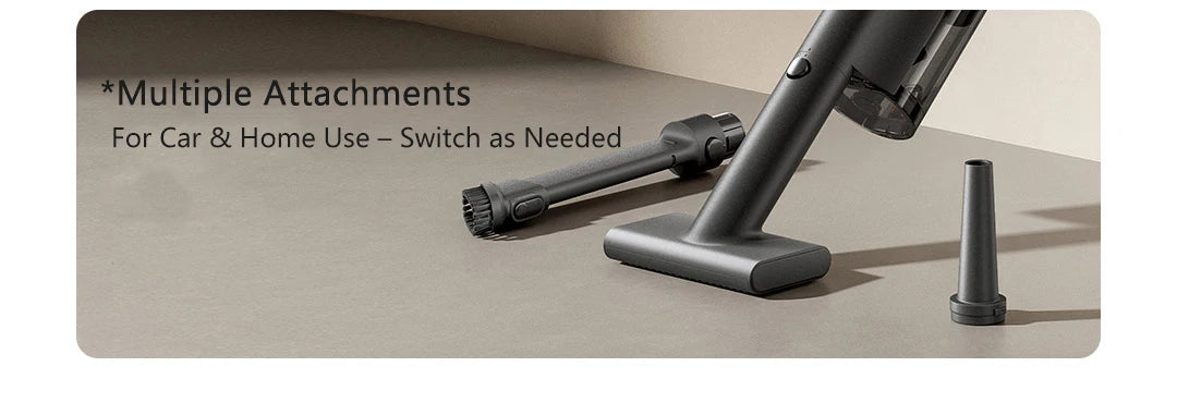 Mijia Car Vacuum Cleaner — 21kPa Suction, 5-Stage Filtration, 2400mAh, Type-C Charging