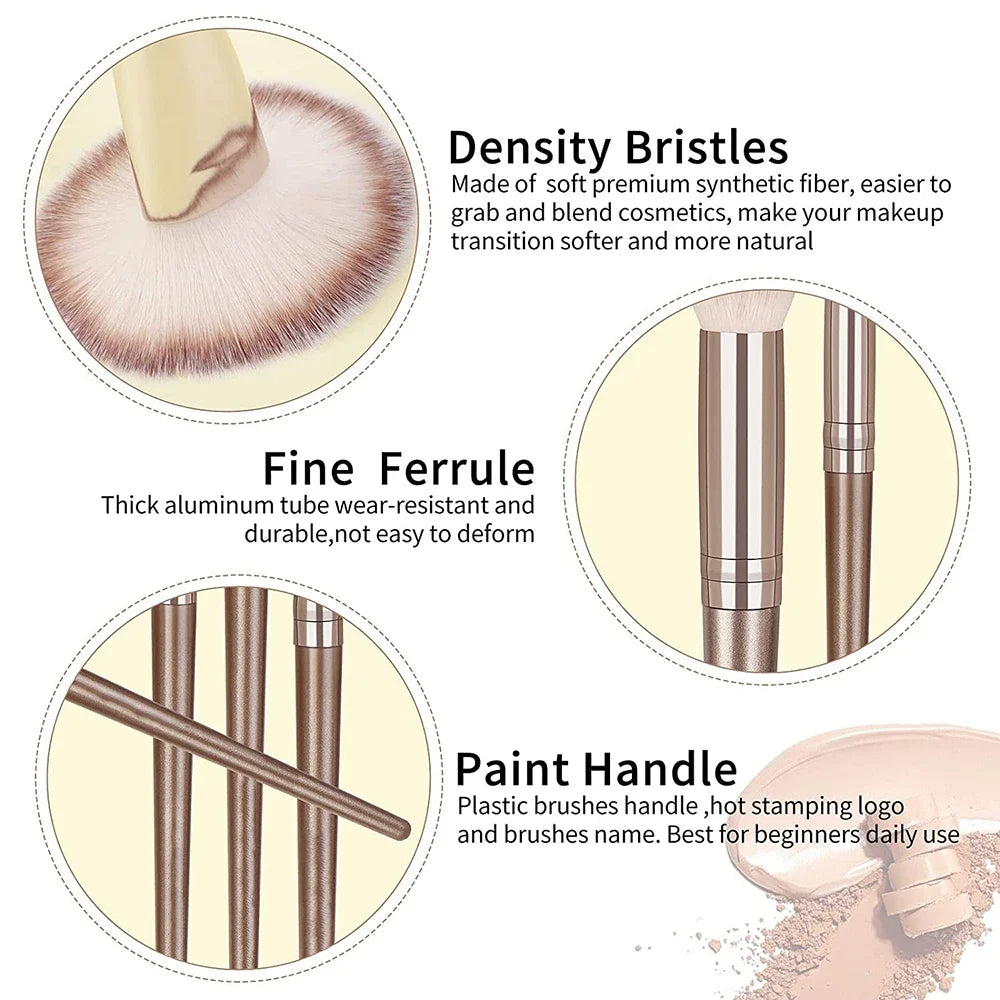 Super Soft Detail Makeup Brush Set — Blush, Highlighter, Foundation & Eyeshadow