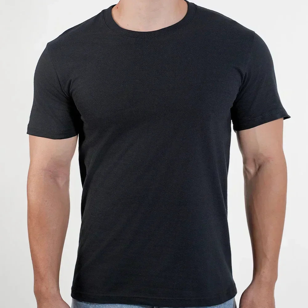 Men's Polyester Slim Fit Bodybuilding T-Shirt — Muscle Fit Performance Tee
