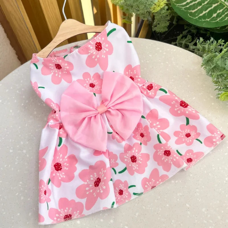 Dog Princess Dress — Cute Bow Lace Pet Skirt for Small & Medium Dogs