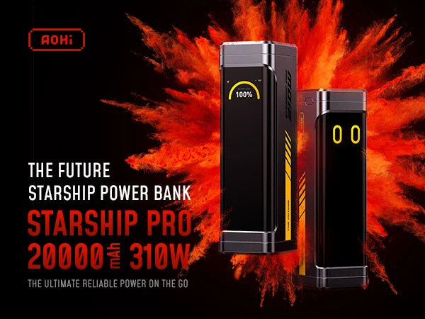 [NEW] AOHI The Future Starship Pro PD3.1 310W 20,000mAh LED Display Power Bank with 140W C-C Cable